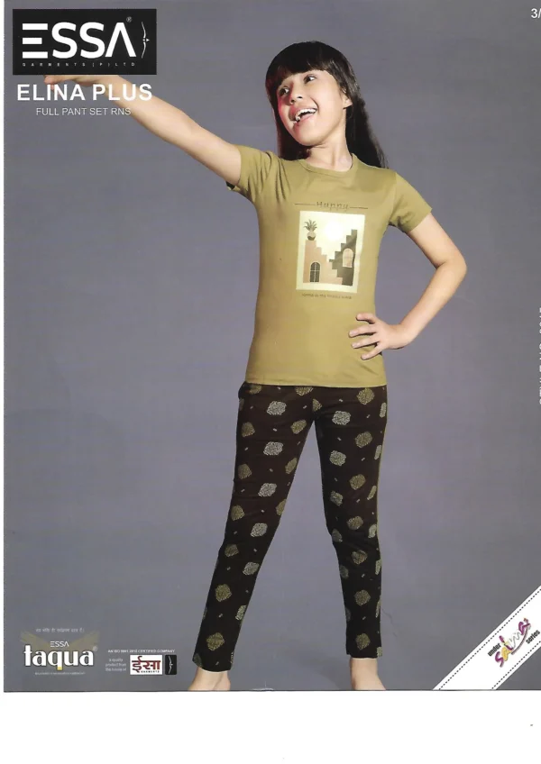Essa Elina Plus Girls' Nightwear - Pattern 1