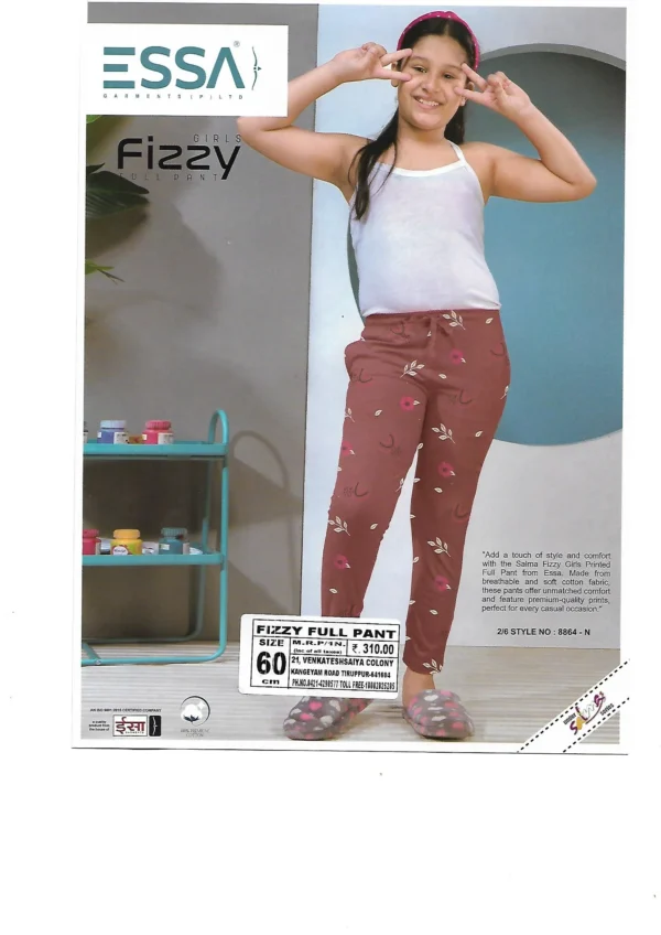 Essa Fizzy Girls' Full Pants - Pattern 6