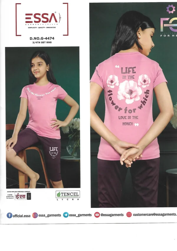 ESS-G4474-1 Essa G-4474 Girls' Casual Wear - Pattern 1