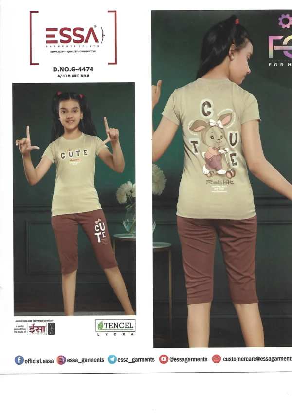 ESS-G4474-2 Essa G-4474 Girls' Casual Wear - Pattern 2