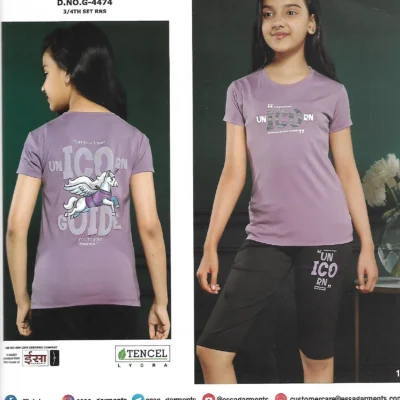 ESS-G4474-4 Essa G-4474 Girls' Casual Wear - Pattern 4