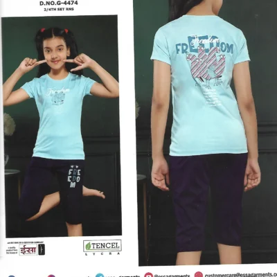 ESS-G4474-5 Essa G-4474 Girls' Casual Wear - Pattern 5