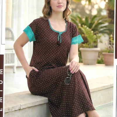 Love Angel 42961A Printed Nightdress - Brown