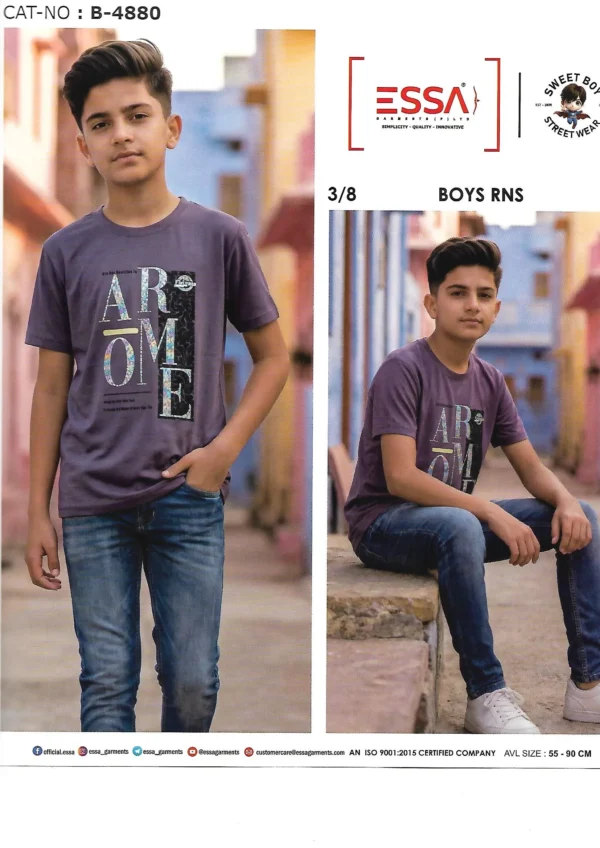 3 ESSA Boys B-4880 T-Shirt – Pattern 3