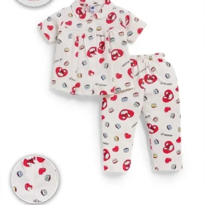 Teddy Girls Night Suit – Design 4360
