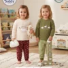 9262-green-14-16-18-20 Teddy Girls Night Suit – Design 9262