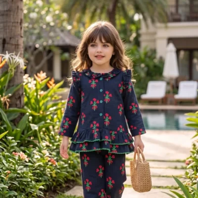 KKG-BLK-Muslin frock set-6m-3yrs-599 KKG Black Muslin Frock Set