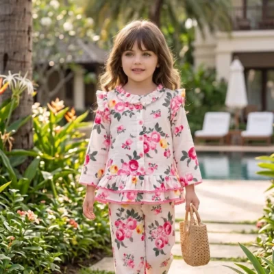 KKG-PNK-Muslin frock set-6m-3yrs-599 KKG Pink Muslin Frock Set