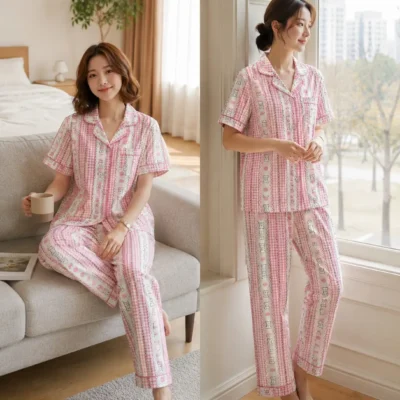 Pink teddy-2-XL, XXL,3XL-699 Pink Teddy - Korean Collection 2 Piece