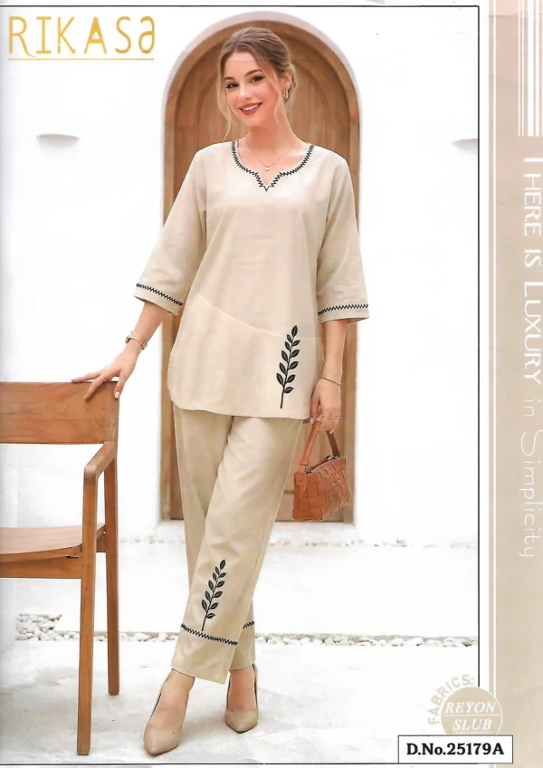 cream-2xl Rikasa Co-Ord Set - Cream