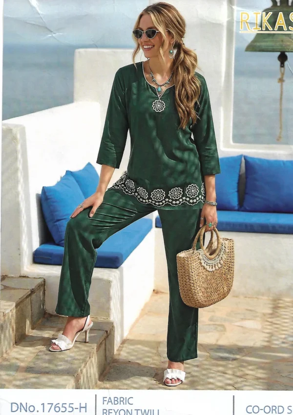 green-xl, xxl Rikasa Co-Ord Set - Green