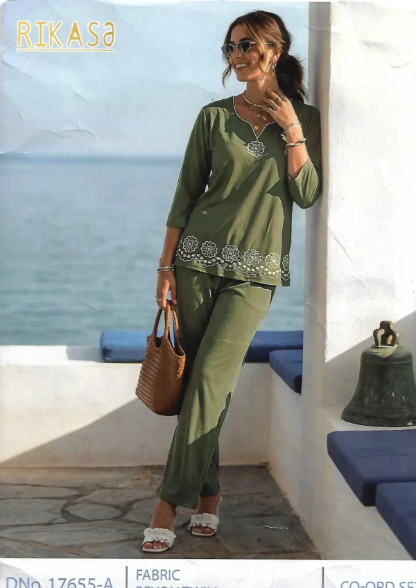 green-xl,l Rikasa Co-Ord Set - Green